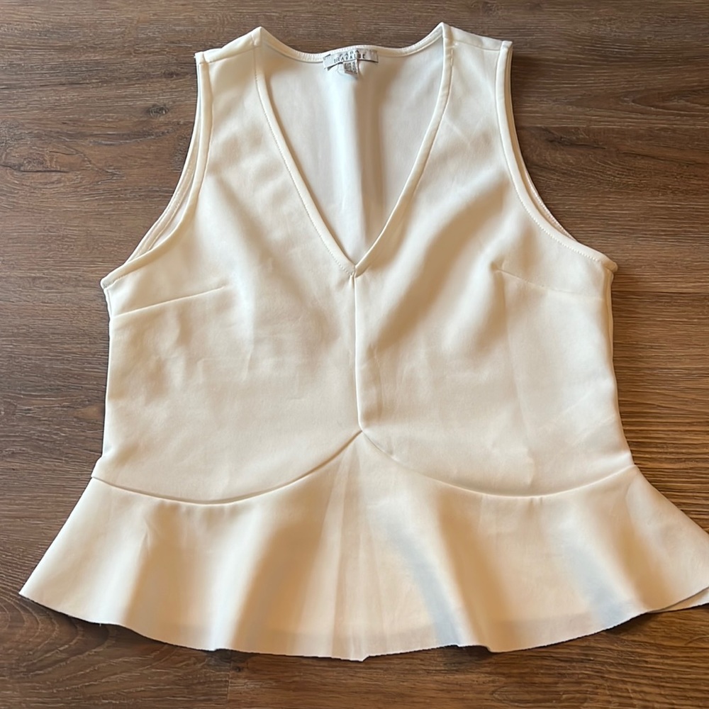zara peplum crop top size s